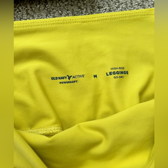 OLD NAVY ACTIVE: 2 Powersoft high-rise leggings 7/8 ankle w/ pockets - size M - Picture 5 of 7